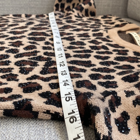Alice And Olivia Connie Embellished Leopard Sweater size XS - Picture 12 of 13